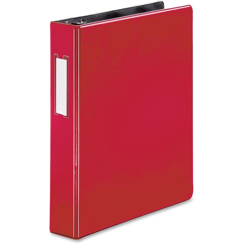 Binder, D-Ring, Label Holder, 1.5", Red