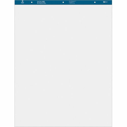Standard Easel Pads, Plain, 27" x 34", 50 Sheets, White 2/CT