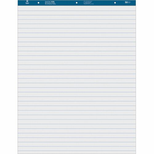 Easel Pad, Ruled, 50 Sheets, 27" x 34", White 4/CT