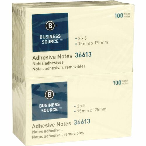 Notes, Adhesive, 3x5, Yellow 12/PK