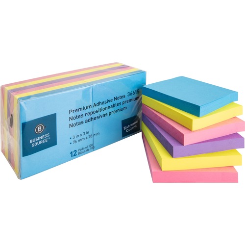 Notes, Adhesive, 3x3, Xtreme 12/PK