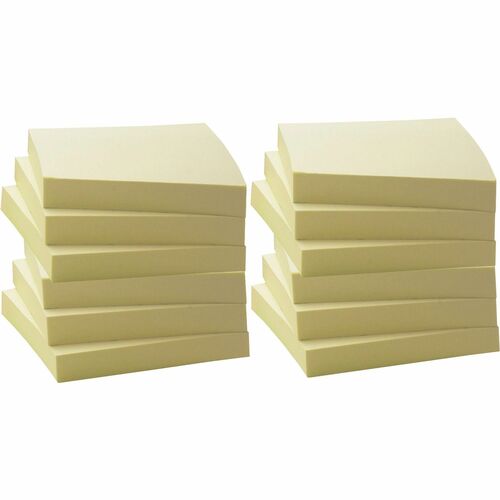 Notes, Adhesive, Recycled, 3x3 12/PK