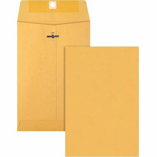 Clasp Envelopes, 28 lb., 6" x 9", Brown Kraft 100/BX
