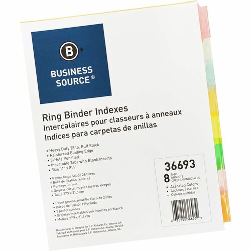 Divider, Insert, 8-Tab, Multi 50/BX