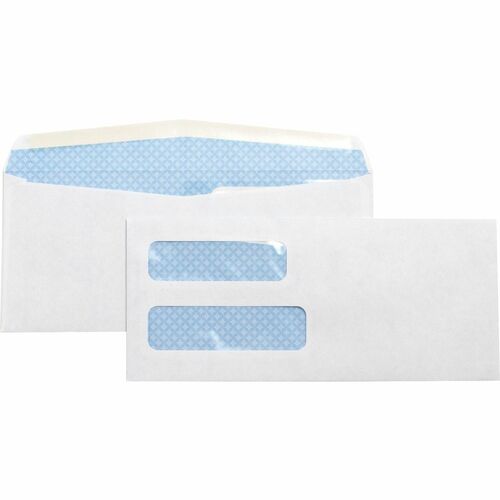 Double Window Envelope, No. 10, 9-1/2" x 4-1/8", White 500/BX