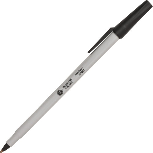 Pen, Ballpoint, Stick, Medium, Black 12/DZ