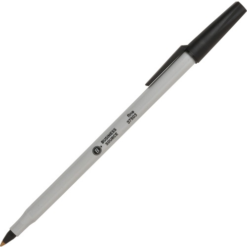 Pen, Ballpoint, Stick, Fine, Black 12/DZ