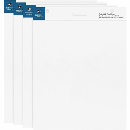 Easel Pad, Self Stick, 25" x 30", 30 Sheets/Pad, White 4/CT
