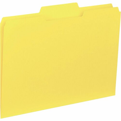 File Folder, Interior, Letter, 1/3" Cut, Yellow 100/BX