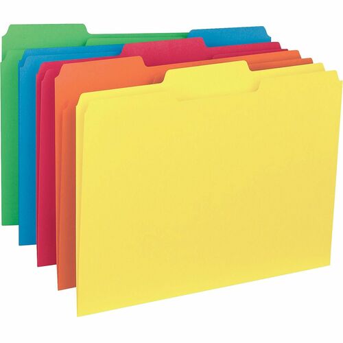 File Folder, Interior, Letter, 1/3" Cut, Ast 100/BX