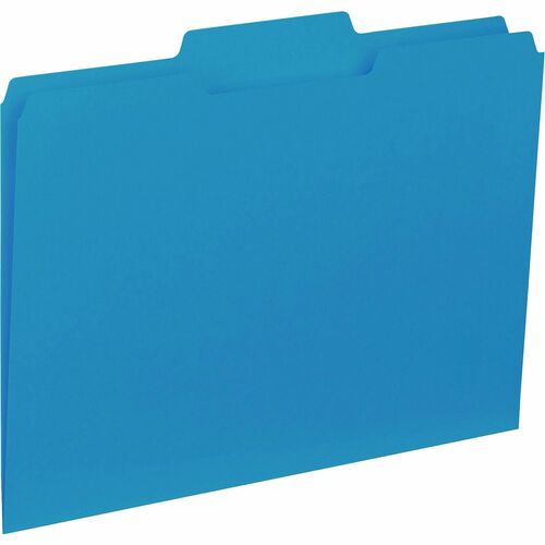 File Folder, Interior, Letter, 1/3" Cut, Blue 100/BX