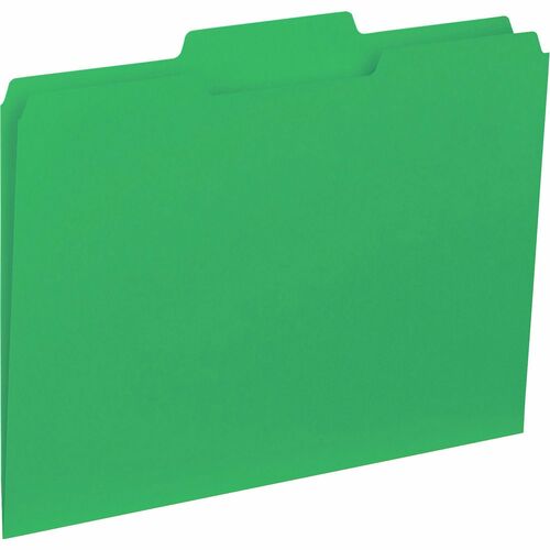File Folder, Interior, Letter, 1/3" Cut, Green 100/BX