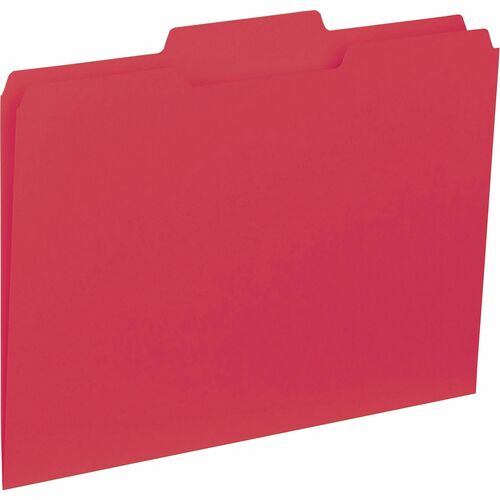 File Folder, Interior, Letter, 1/3" Cut, Red 100/BX
