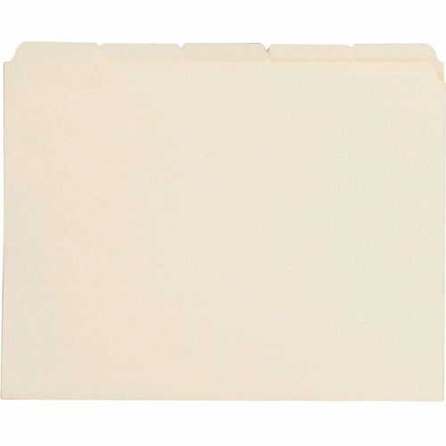 File Folder, 1/5-Cut Tab, 3/4" Exp., 11 Pt., Letter, Manila 100/BX