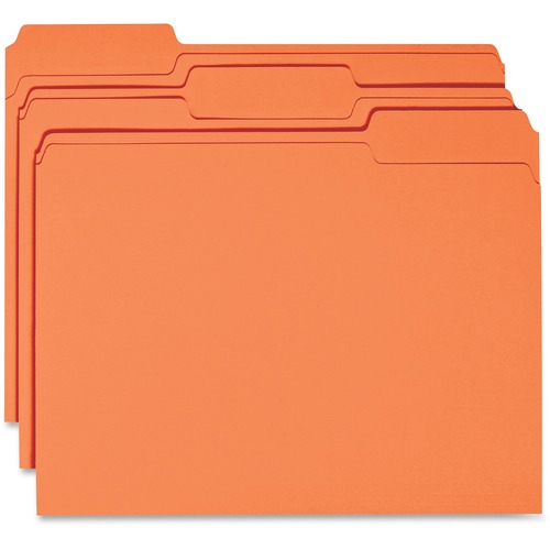 Color File Folder, 1/3 Cut, Orange 100/BX