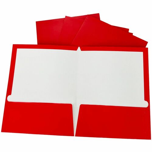 Two Pocket Folder, Letter, 2-Pockets, 100 Sheets, Red 25/BX