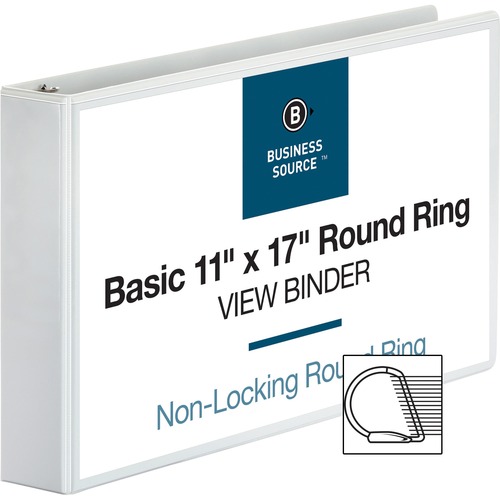 Binder, View, 11x17, Round, 2", White