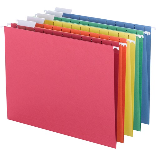 Hanging Folders, 1/5 Tab Cut, Letter, Assorted 25/BX