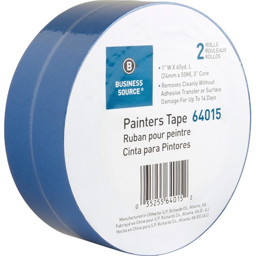 Painters Tape, Multisurface, 1" x 60 Yards, Blue 2/PK