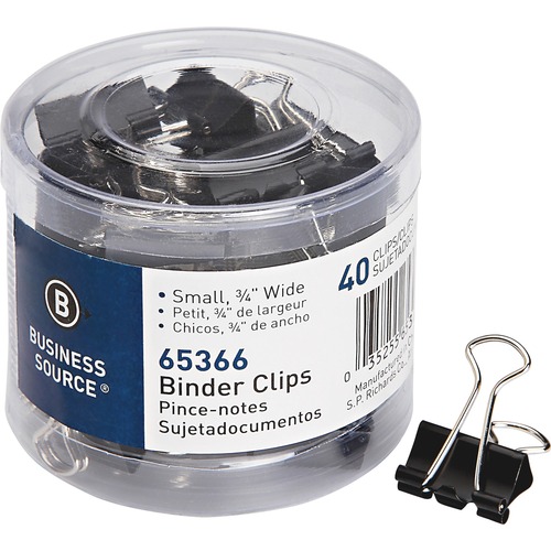 Binder Clips, Small, Black 40/PK