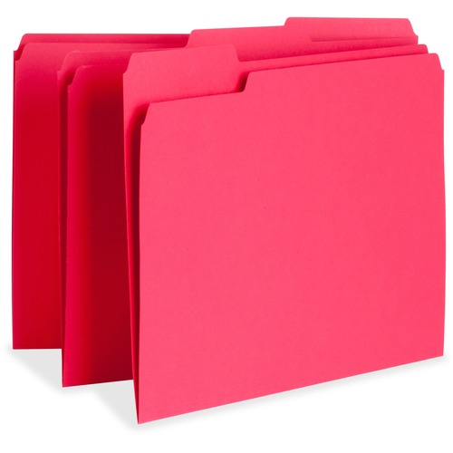 Folder, File, LTR, 1/3, Red 100/BX