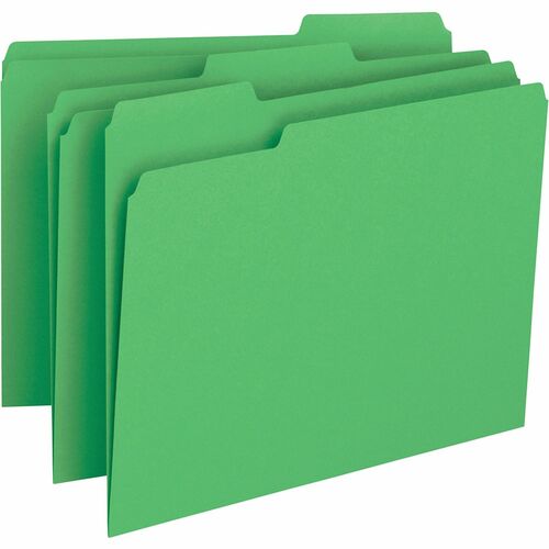 Folder, File, Letter, 1/3, Green 100/BX