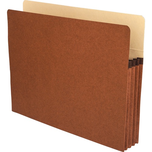 File Pockets, 3-1/2" Expansion, Letter, Redrope 25/BX