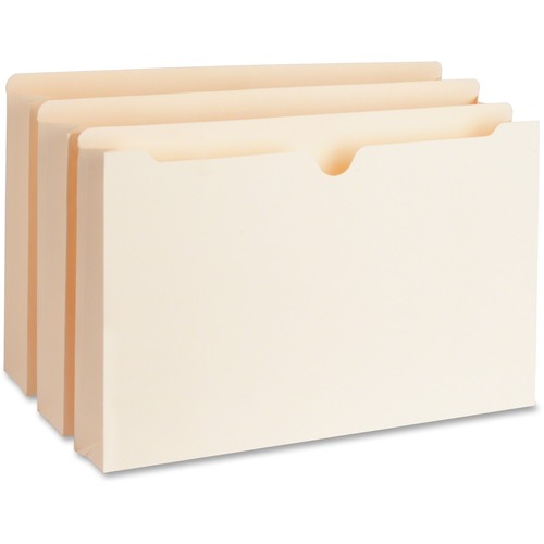 File Pockets, 2" Exp., 400 Capacity, Legal, Manila 50/BX