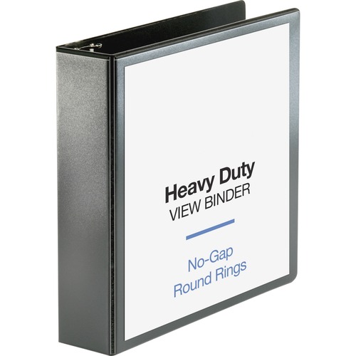 View Binder, Round Ring, 2" Cap, Letter-Size, Black