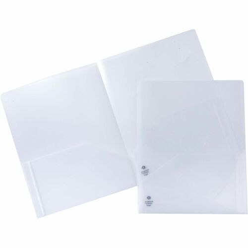 Folder, 2 Pocket, Poly, Clear 5/PK