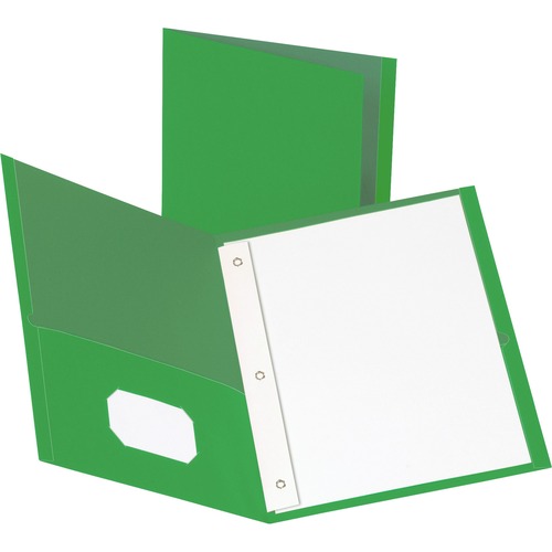 2-Pocket Folders, 100 Sheet Capacity, Letter, 9-1/2"x11", Green 25/BX