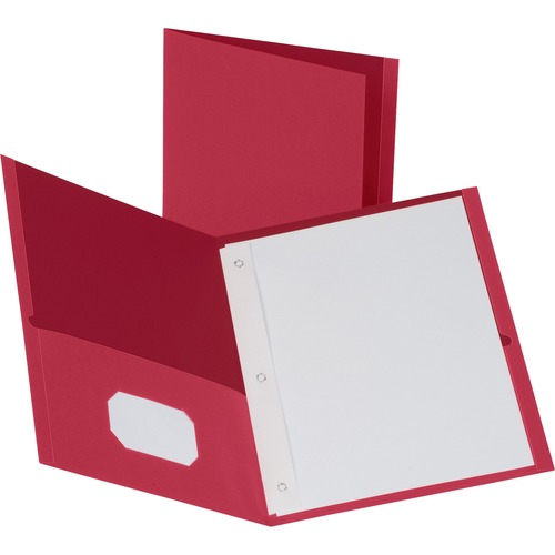 2-Pocket Folders, 100 Sheet Capacity, Letter, 9-1/2"x11", Red 25/BX