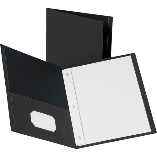 2-Pocket Folders, 100 Sheet Capacity, Letter, 9-1/2" x 11", Black 25/BX