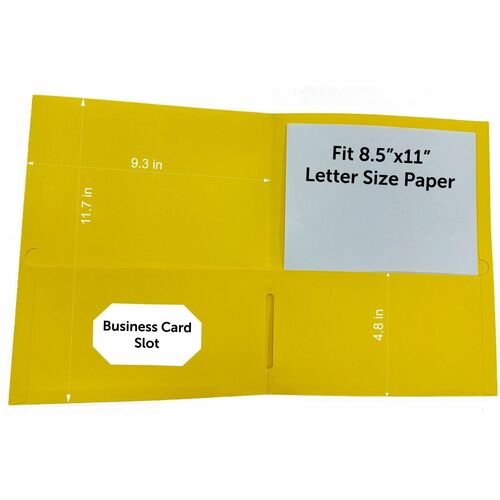 Portfolio, Dbpkt, 8.5x11.5, Yellow 25/BX