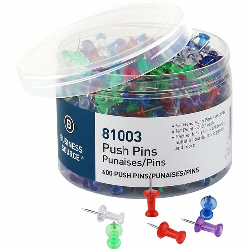 Pin, Push, Assorted 600/PK