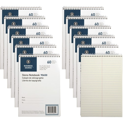 Book, Steno, Gregg, 60 Sheet, Green 12/PK