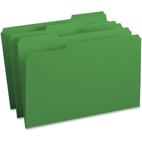 Folder, File, 1/3 Cut, Legal, Green 100/BX