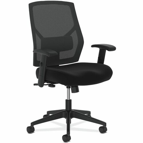 Chair, High Back, With Arms, Swivel, Black