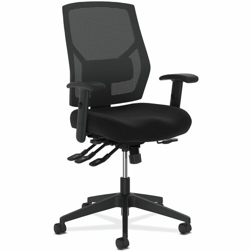 Chair, Hi Back, With Arms, Black