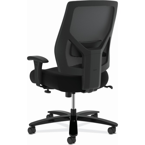 Chair, Big & Tall, Arms, Black