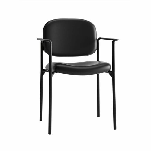 Chair, Side, With Arms, Black