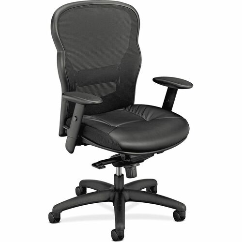 Chair, Hi-Back, Task, Leather, Black