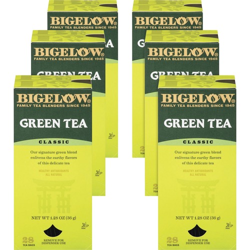 Green Tea Bags, Foil Pouch, Apple Green 6/CT