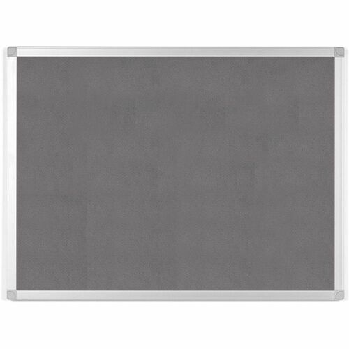 Bulletin Board, Felt, 18" x 24", Gray