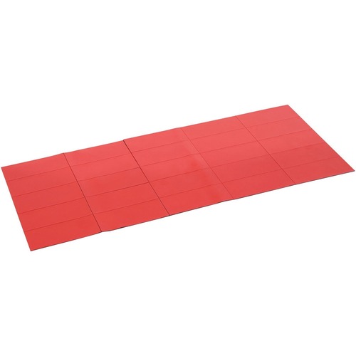 Magnetic Dry Erase Strips, 7/8"x2", Red 25/PK