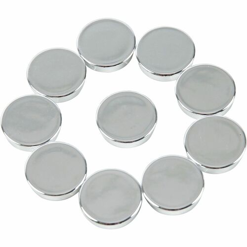 Super Strong Magnets, 1", Silver 10/PK
