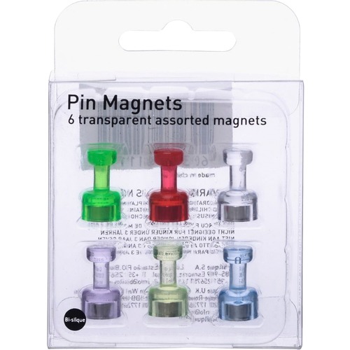 Pushpins, Magnetic, 3/4", Assorted