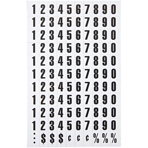 Magnet, Accessory, Number, Letters, White 110/PK