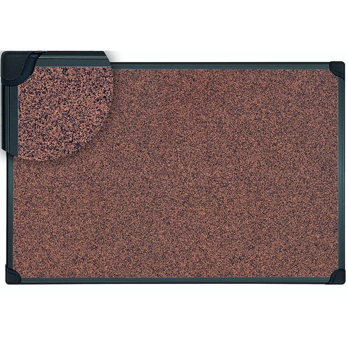 Techcork Board, Self-Healing, 24"Wx36"H, Black/Brown
