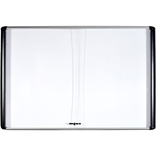Dry-Erase Board, Enclosed, Magnetic, 4' x 6', White